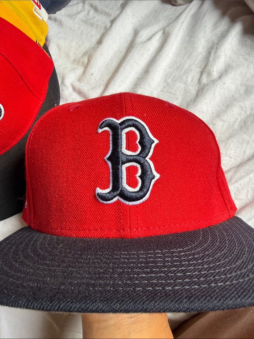 Mitchell & Ness Red and Black Two-Tone Baseball Cap